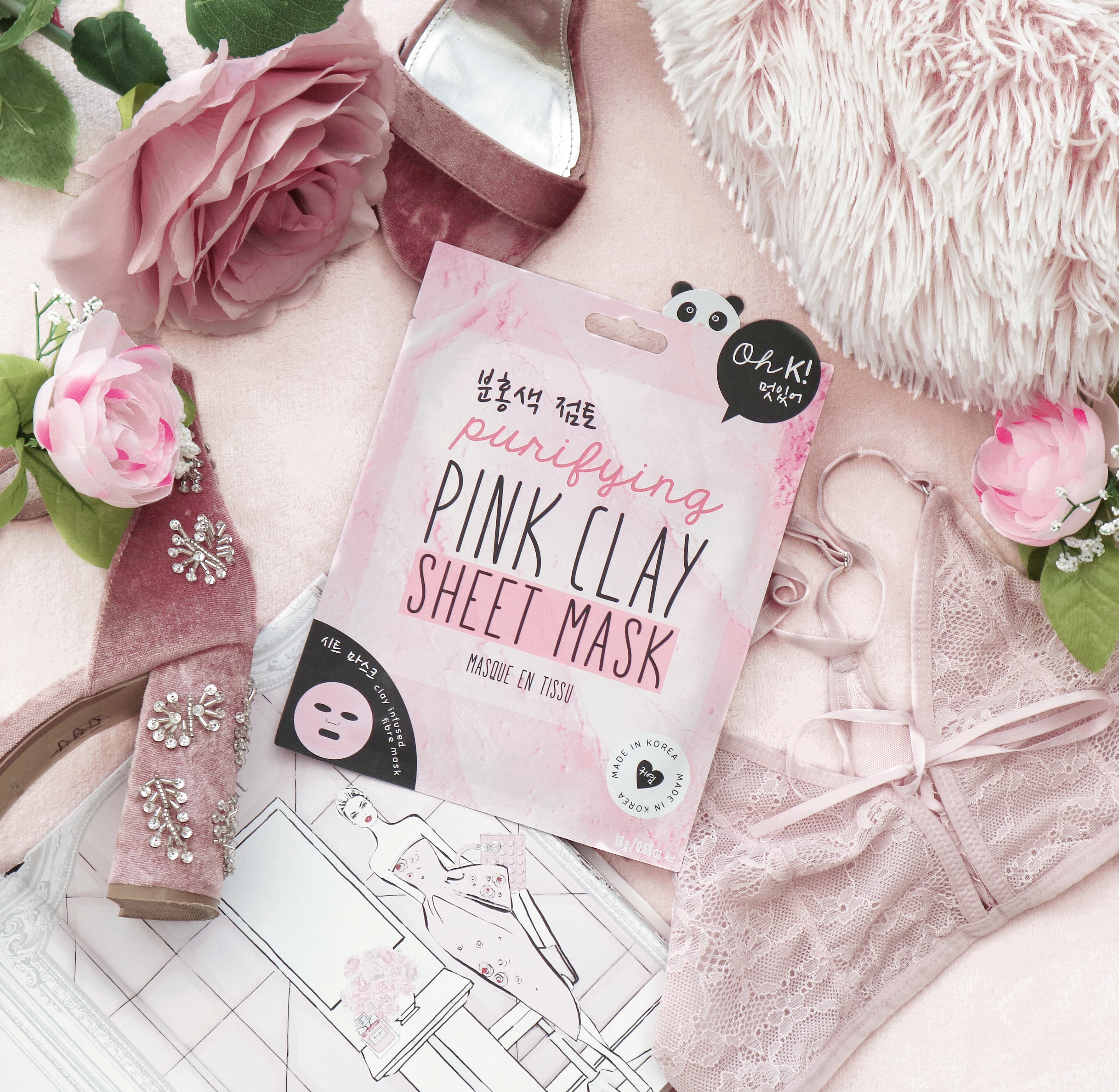 Oh K! Pink Clay Sheet Mask